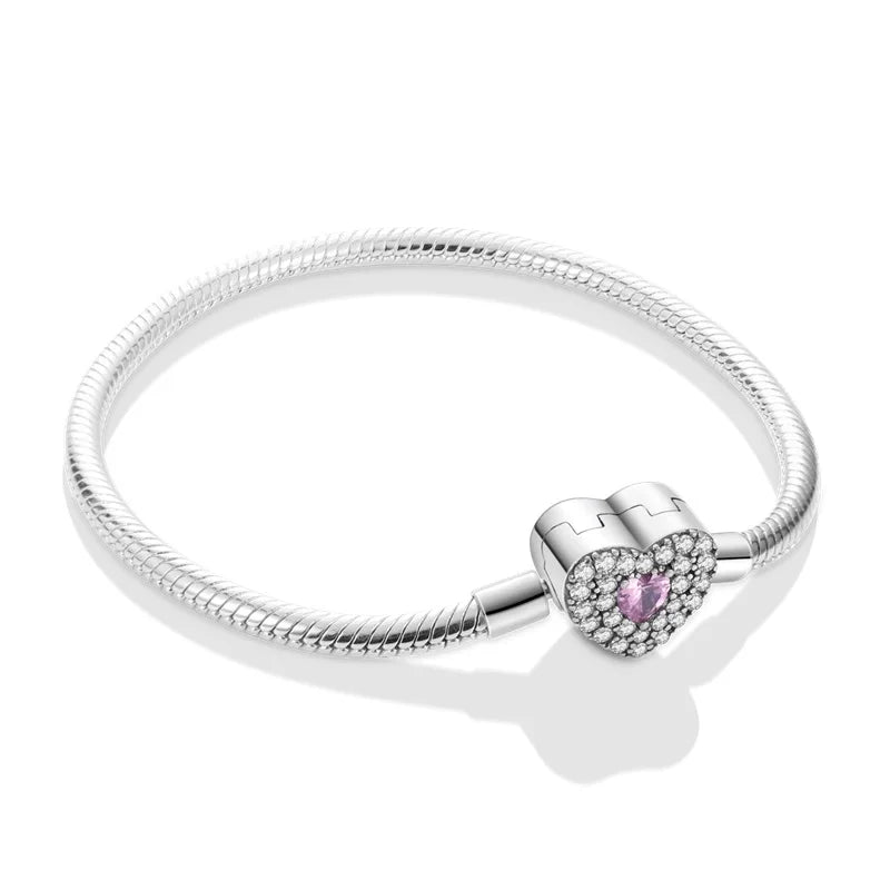 Sparkling Heart Charm Bracelet