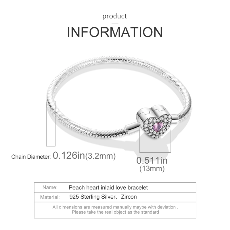 Sparkling Heart Charm Bracelet